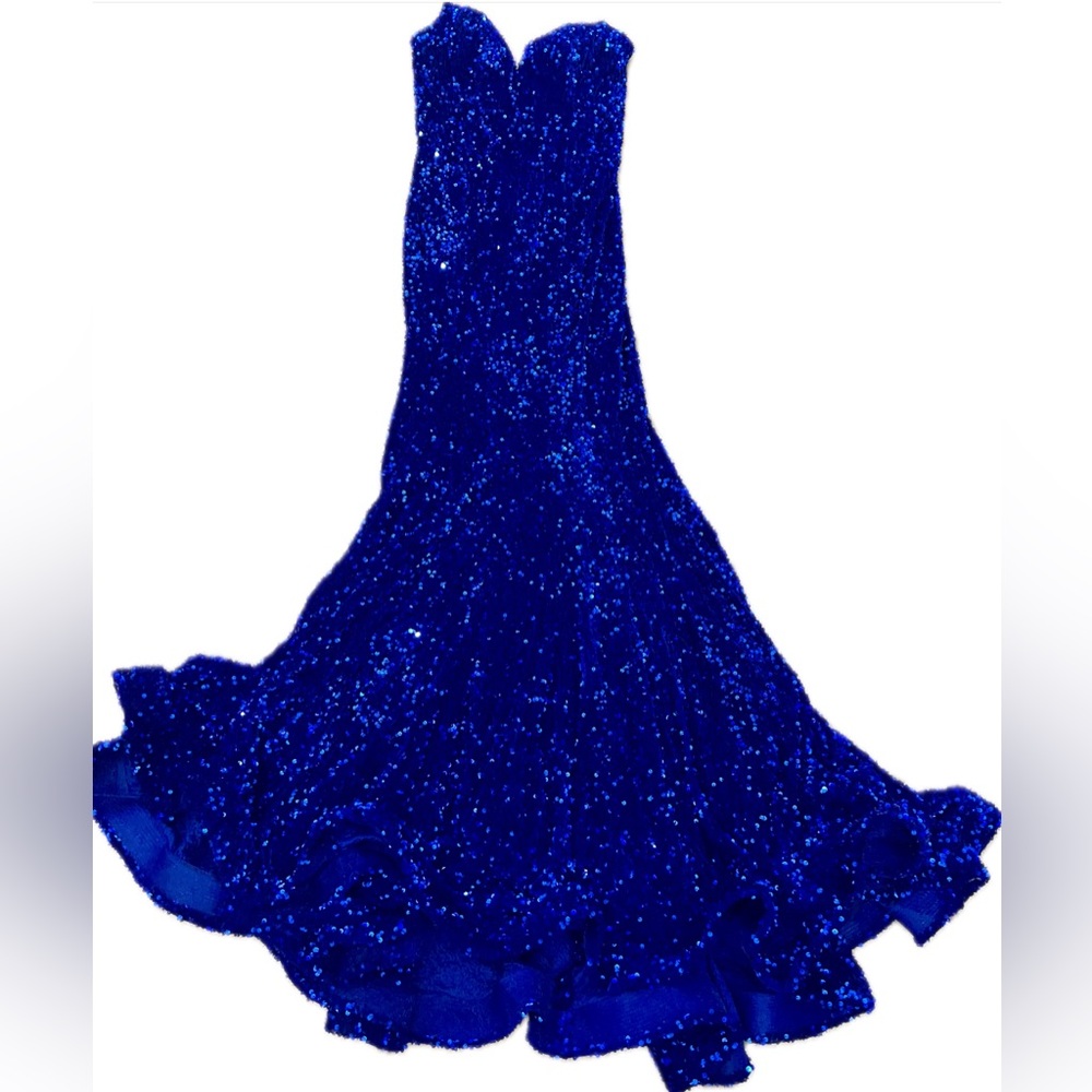 Portia & Scarlett Sequin Gown- Cobalt Blue- Worn Once